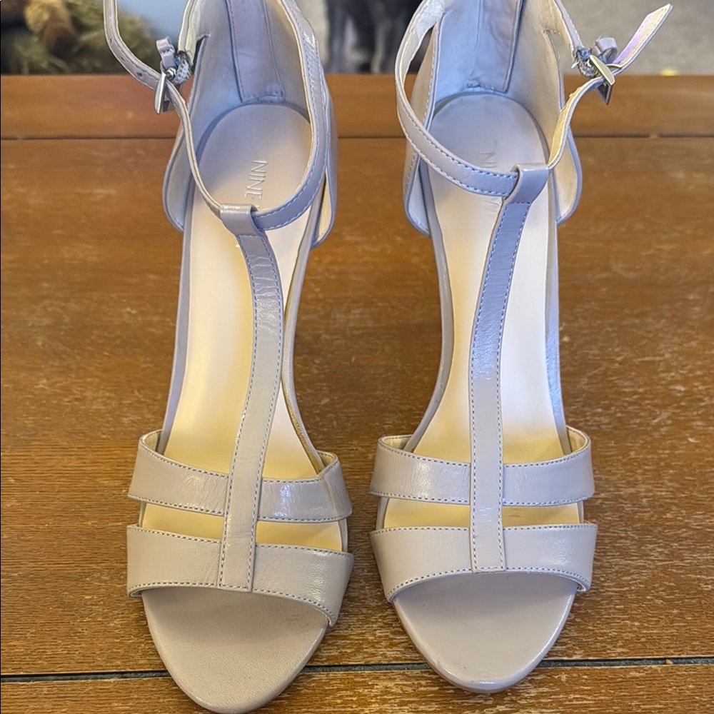 Nine West Cream Heels Elegant High Heeled Sandals